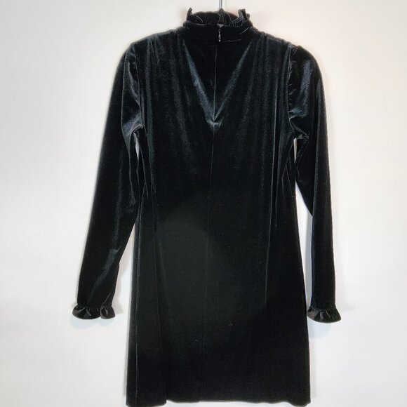 Anthropologie x Shoshanna Timory Black Velvet Dress High Neck‎ Modest Mini Dress - Picture 10 of 10